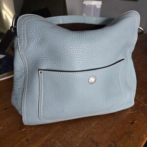 Elegant Blue Leather Women's Bag